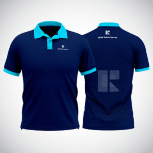 Polo Hombre sublimada total azul-turqueza